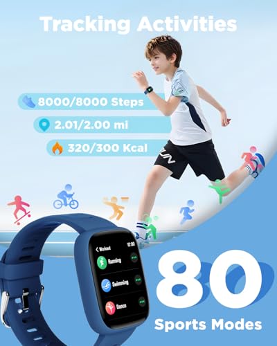 BIGGERFIVE Kids Smart Watch with Fitness Tracker