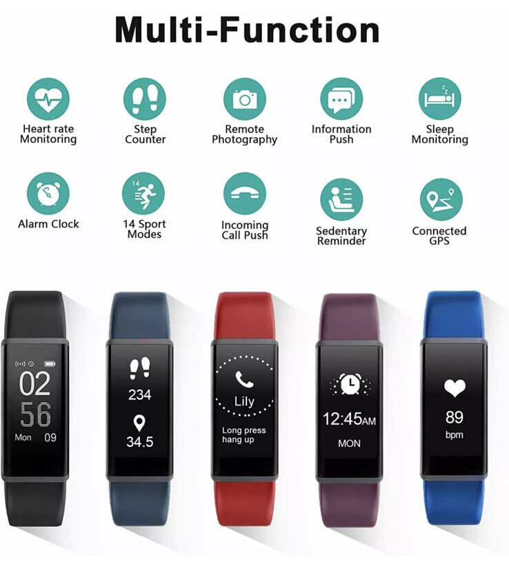 Lintelek Heart Rate Fitness Tracker Watch