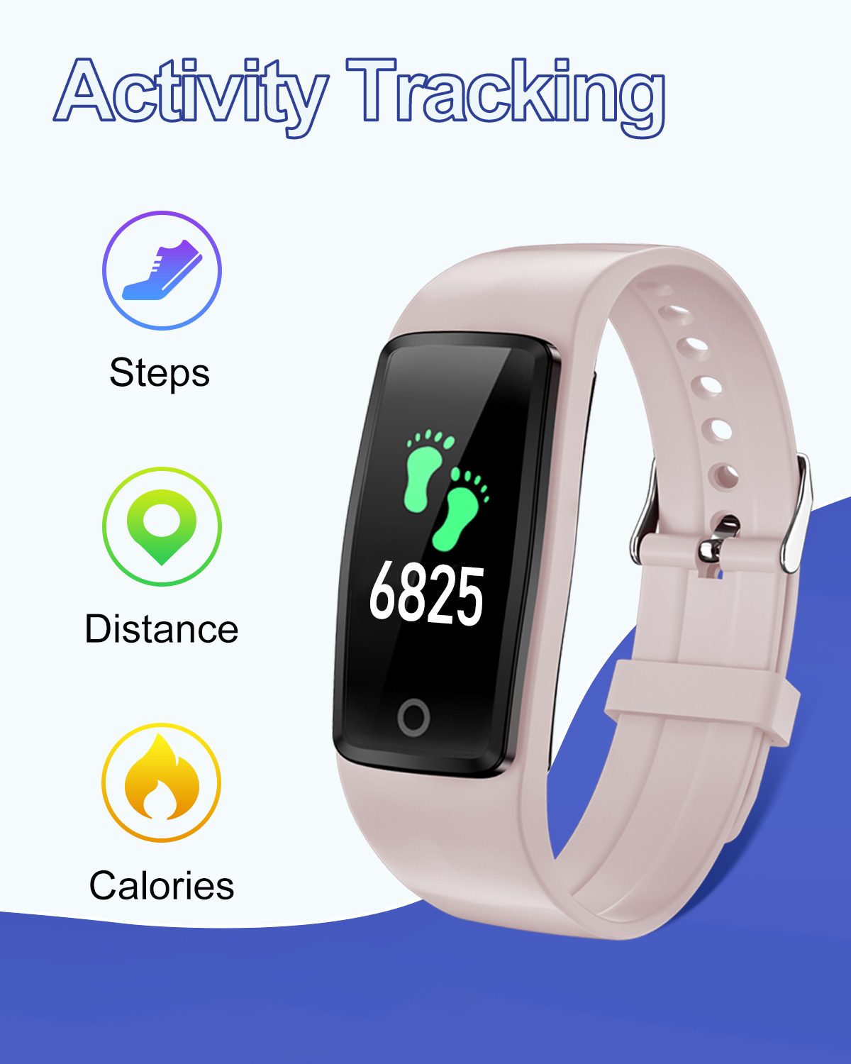 Waterproof Fitness Tracker for All Ages