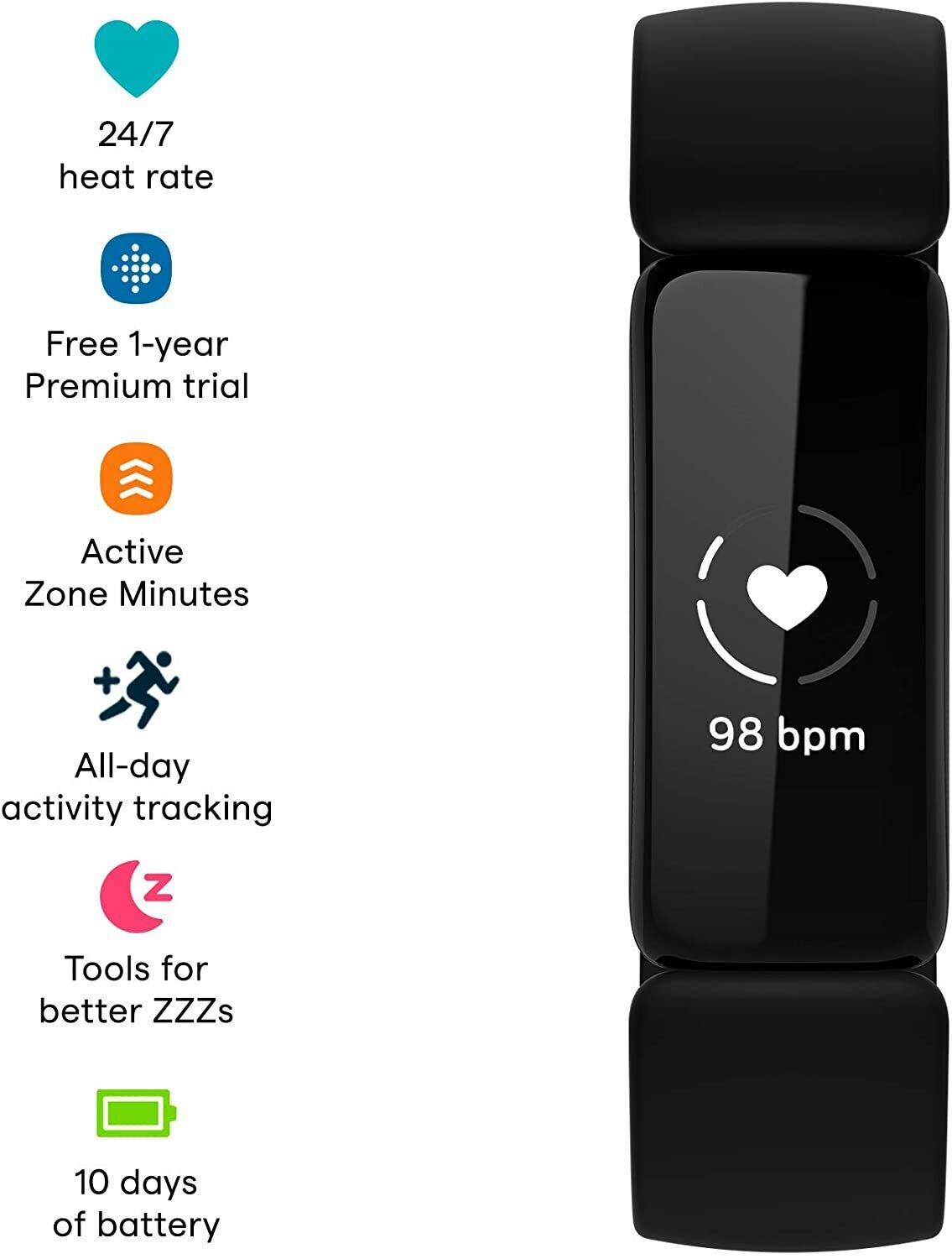 Fitbit Inspire 2 Heart Rate Activity Tracker - Black