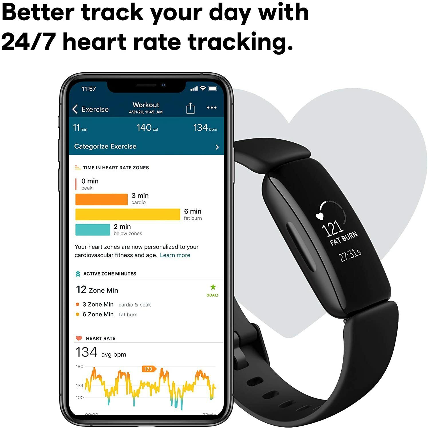 Fitbit Inspire 2 Heart Rate Activity Tracker - Black