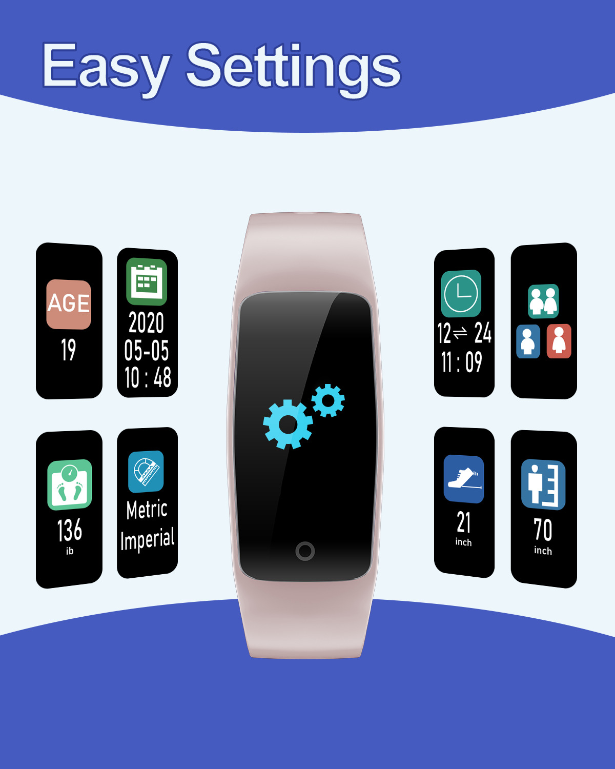 Waterproof Fitness Tracker for All Ages