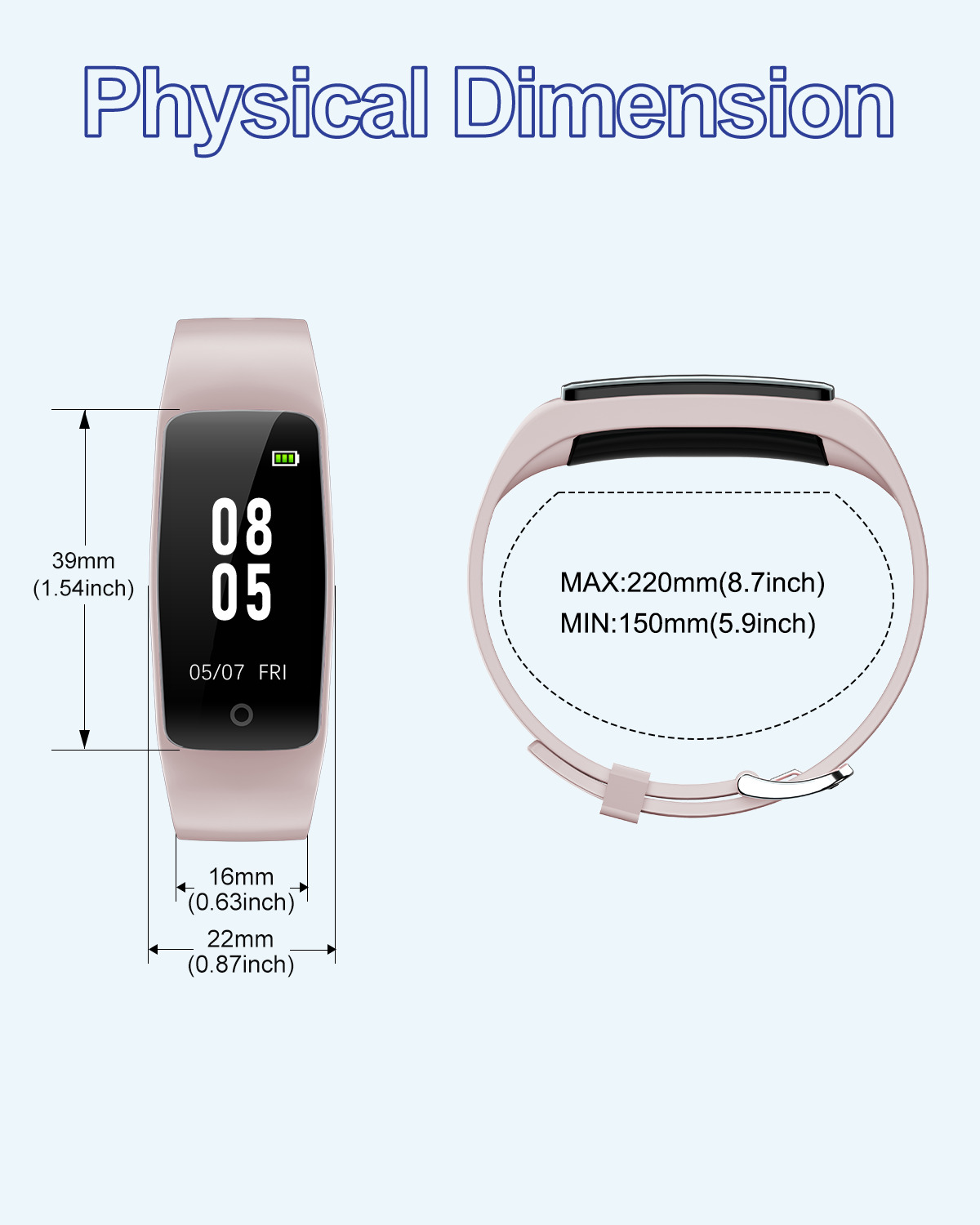 Waterproof Fitness Tracker for All Ages