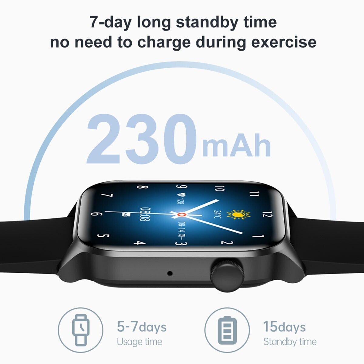 Waterproof Bluetooth Fitness Tracker Smart Watch