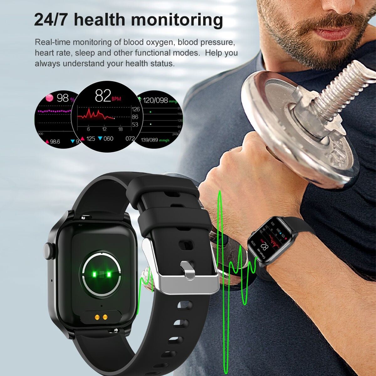 Waterproof Bluetooth Fitness Tracker Smart Watch