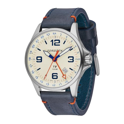 Torgoen T9 Cream GMT Pilot Watch for Men