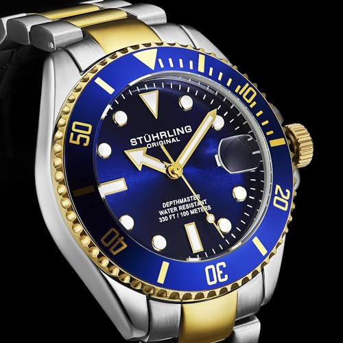 Stuhrling Original Men's Dive Watch with Blue Dial