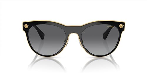 Versace Women's Black Frame Sunglasses with Grey Lenses