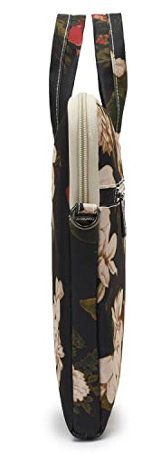 DACHEE Black Peony Waterproof Shoulder Bag for Laptops