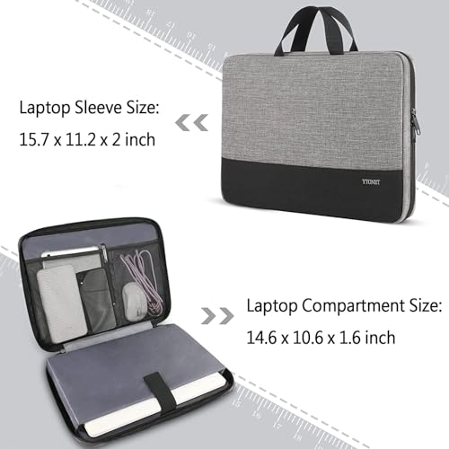 Ytonet 15.6" Water Resistant Laptop Case, Grey