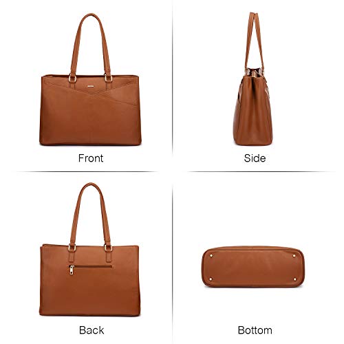 Waterproof Leather Laptop Tote Bag for Women