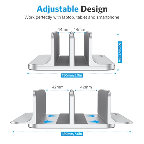 Adjustable Vertical Laptop Stand for All Brands