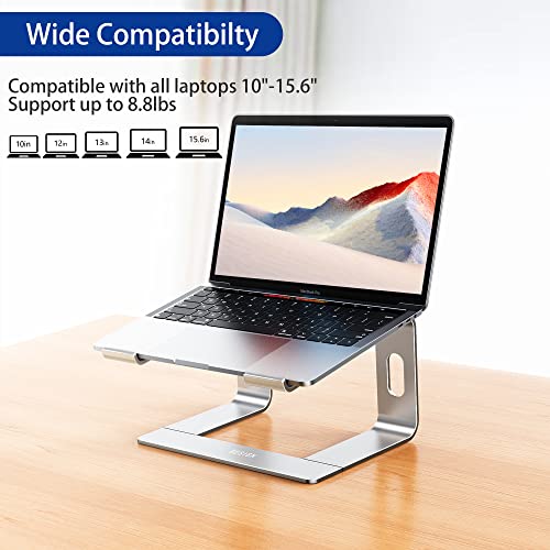 Ergonomic Aluminum Laptop Stand for 10-15.6" Devices