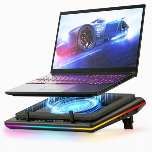 RGB Laptop Cooling Pad with Turbofan & Touch Control
