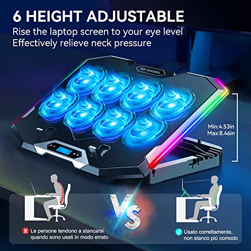 ICE COOREL RGB Gaming Laptop Cooling Pad