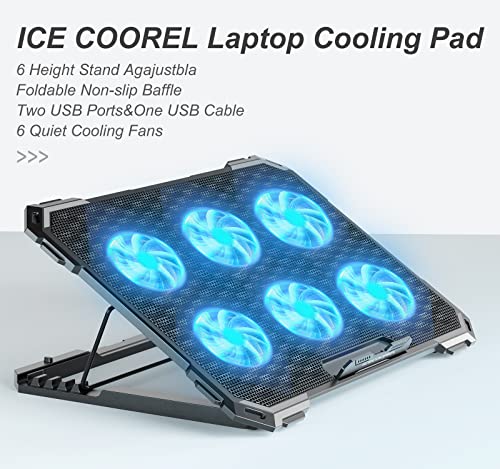 ICE COOREL Laptop Cooling Pad with 6 Fans