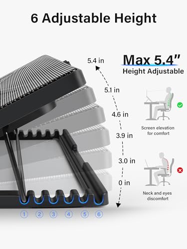 Kootek Adjustable Laptop Cooling Pad with 5 Fans