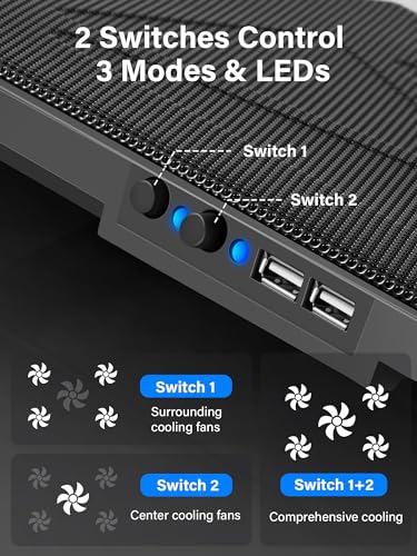 Kootek Adjustable Laptop Cooling Pad with 5 Fans