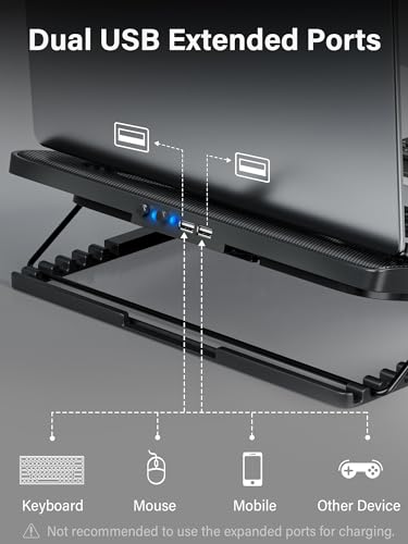 Kootek Adjustable Laptop Cooling Pad with 5 Fans