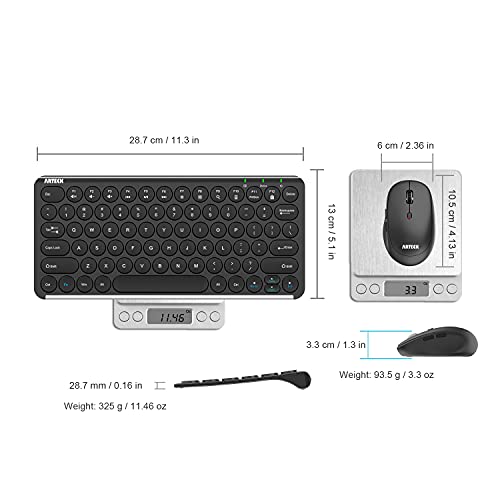 Arteck Wireless Keyboard and Mouse Combo - Slim & Compact