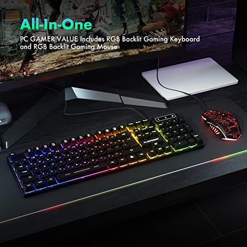 RGB Gaming Keyboard and Breathing Mouse Combo