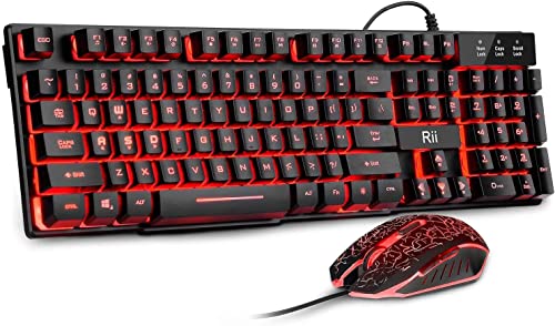 Rii LED Backlit Gaming Keyboard and Mouse Set