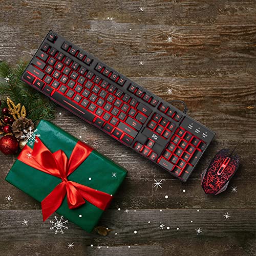 Rii LED Backlit Gaming Keyboard and Mouse Set
