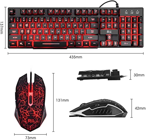 Rii LED Backlit Gaming Keyboard and Mouse Set