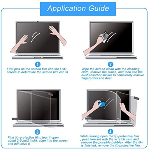 2-Pack 15.6" Laptop Screen Protector Clear Shield