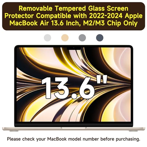 2-Pack Anti-Glare Screen Protector for MacBook Air 13.6