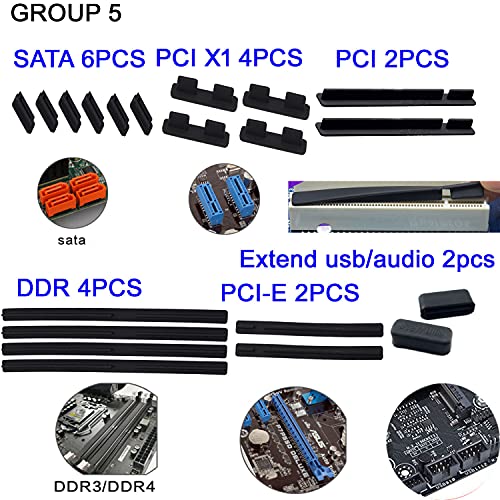 80 PCS Anti-Dust Plugs for Computers & Laptops