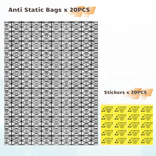 20pcs Large Anti-Static Bags for Electronics