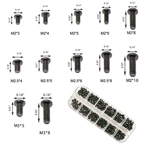 Persberg 360pcs Tiny Computer Replacement Screw Kit