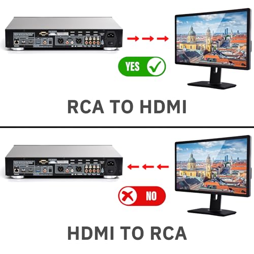 DigitConvert RCA to HDMI 1080P Mini Converter