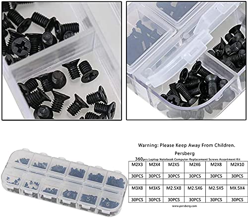 Persberg 360pcs Tiny Computer Replacement Screw Kit