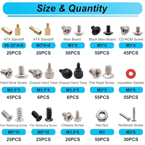 502PCS Computer Screws Assortment Kit for DIY Repair