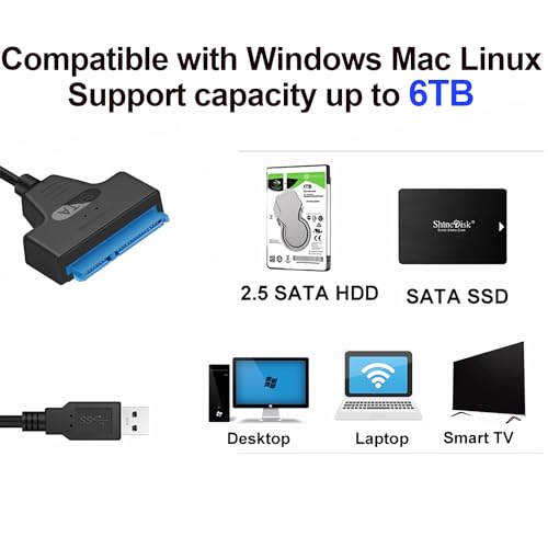 EYOOLD USB 3.0 SATA Adapter for HDD/SSD