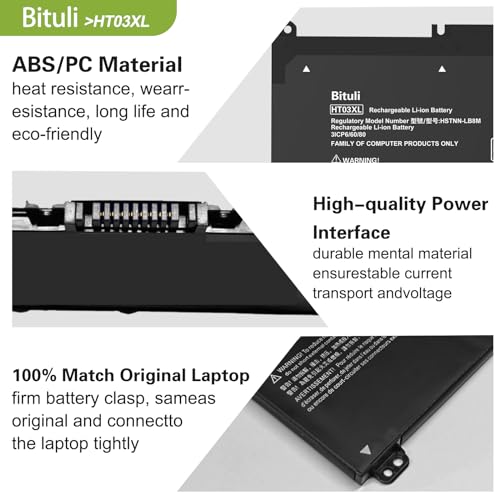 Bituli HT03XL Laptop Battery for HP Pavilion Series