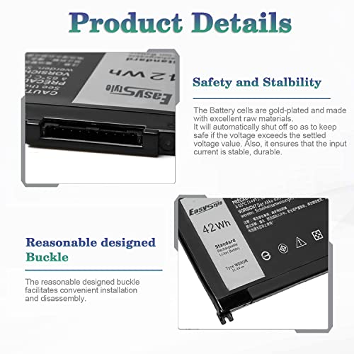 WDX0R Replacement Battery for Dell Inspiron Laptops