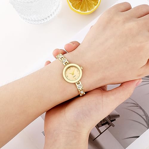 IBSO Women's Waterproof Quartz Bracelet Watch - Gold