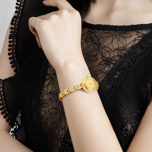 IBSO Women's Waterproof Quartz Bracelet Watch - Gold