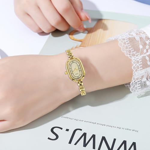 FANMIS Women's Vintage Gold Analog Wrist Watch