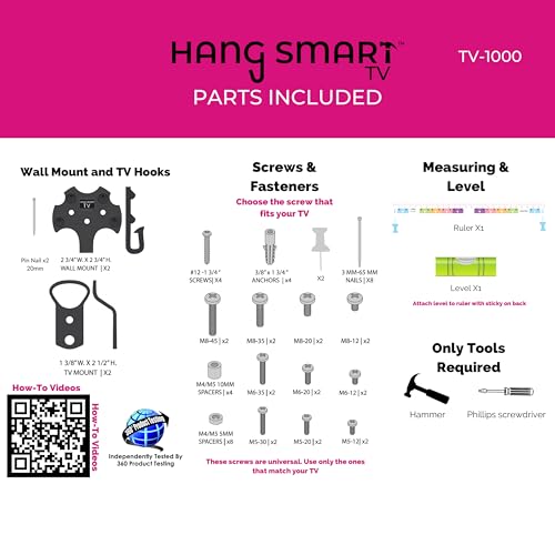HangSmart TV® No Stud Wall Mount for 19-100" TVs