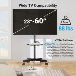 PERLESMITH Rolling Mobile TV Stand for 23-60" TVs