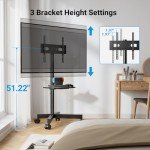 PERLESMITH Rolling Mobile TV Stand for 23-60" TVs