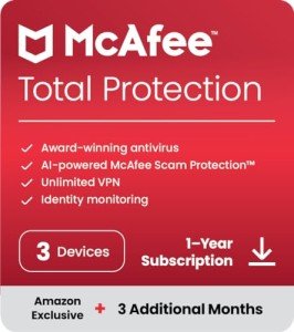 McAfee Total Protection 2024 for 3 Devices