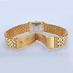 Women's Luxury Gold Quartz Watch with Stainless Band