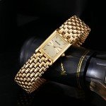 Women's Luxury Gold Quartz Watch with Stainless Band