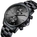 Stainless Steel Men's Casual Waterproof Chronograph Watch
