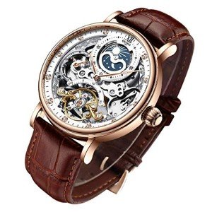 IK COLOURING Luxury Men's Mechanical Skeleton Watch